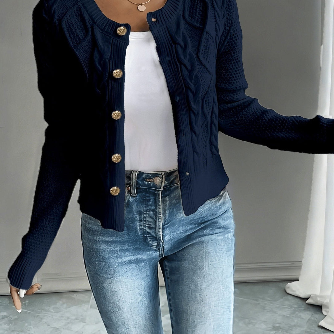 Harmony | Women’s Cropped Cable Knit Cardigan Sweater
