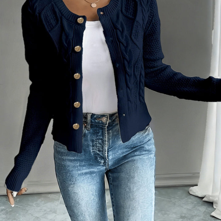 Harmony | Women’s Cropped Cable Knit Cardigan Sweater