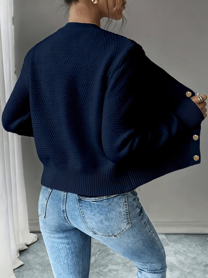 Harmony | Women’s Cropped Cable Knit Cardigan Sweater