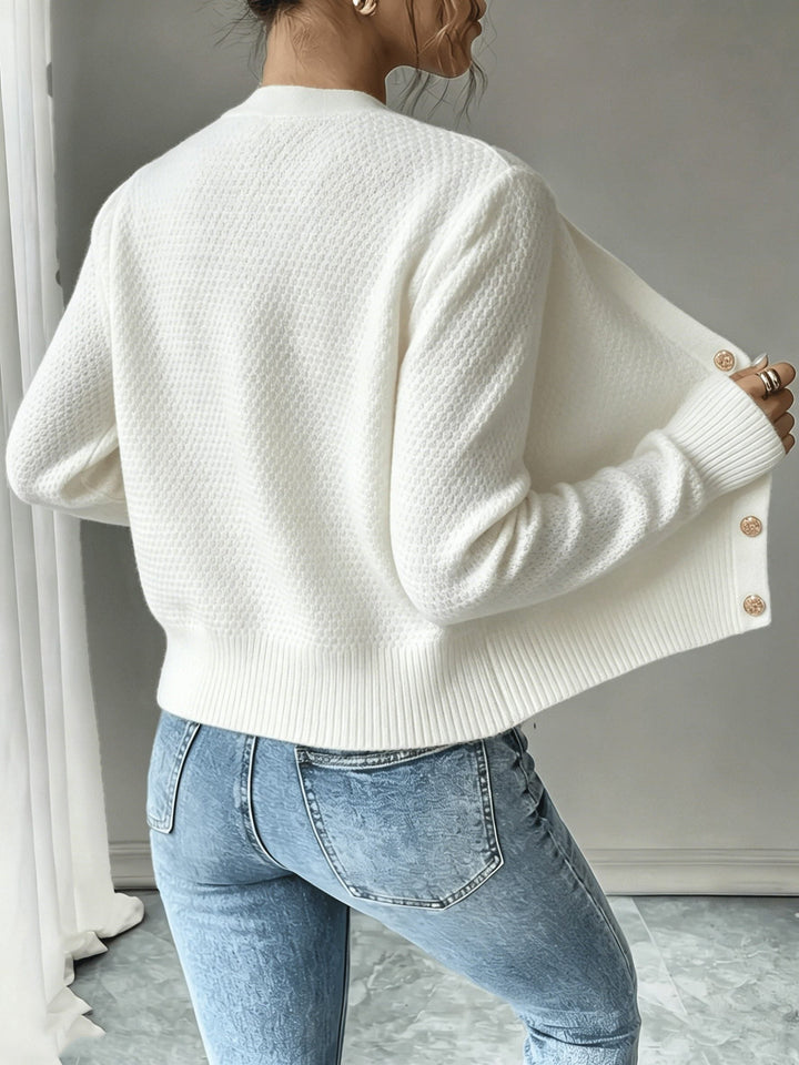 Harmony | Women’s Cropped Cable Knit Cardigan Sweater