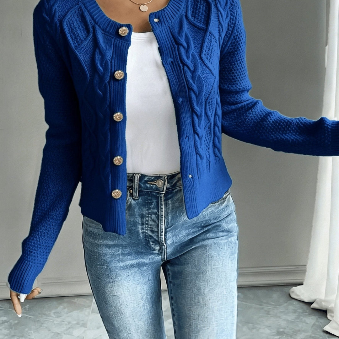Harmony | Women’s Cropped Cable Knit Cardigan Sweater