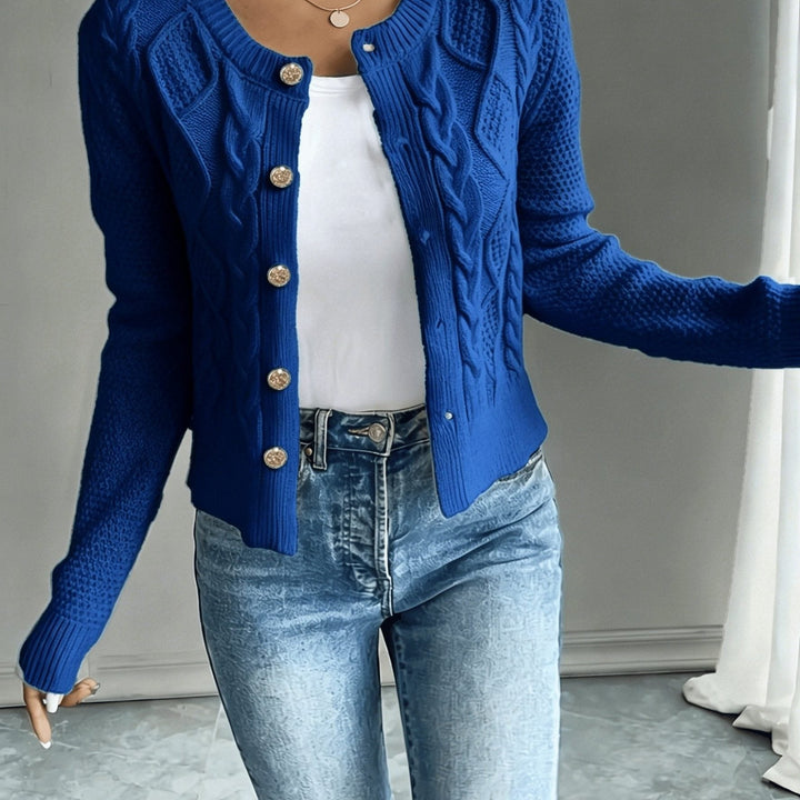 Harmony | Women’s Cropped Cable Knit Cardigan Sweater