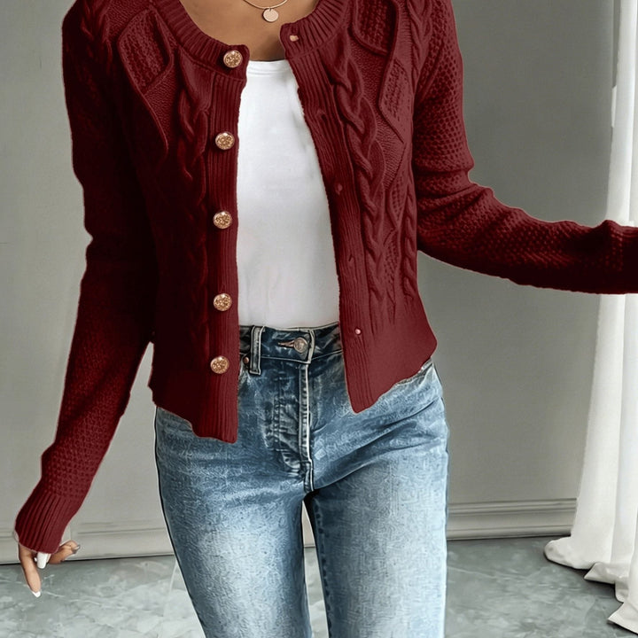 Harmony | Women’s Cropped Cable Knit Cardigan Sweater