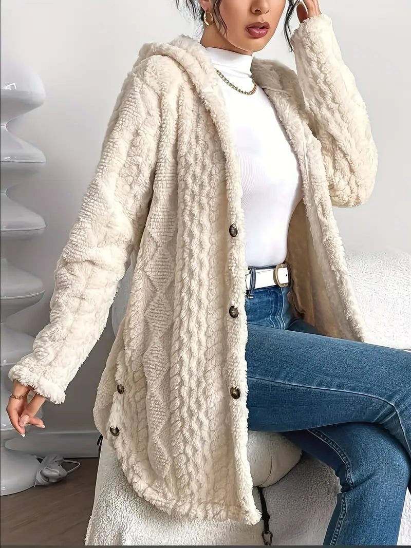 Erin | Women's Oversized Fleece Hooded Cardigan