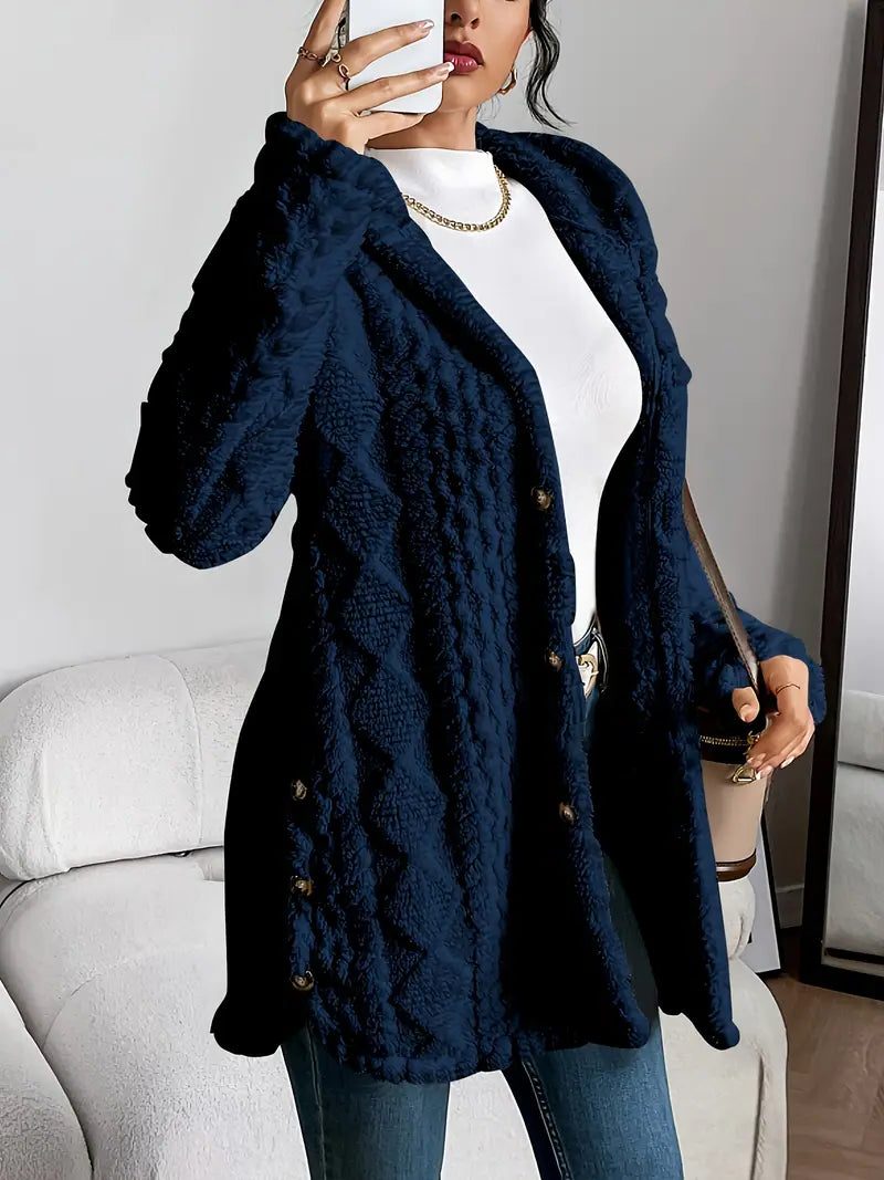 Erin | Women's Oversized Fleece Hooded Cardigan