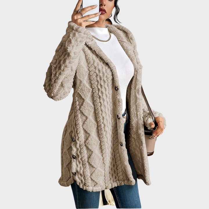 Erin | Women's Oversized Fleece Hooded Cardigan