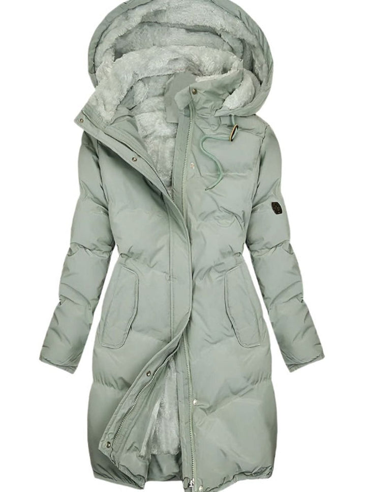 Marguerite | Women’s Long Fleece Lined Parka Coat with Hood
