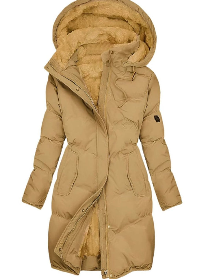 Marguerite | Women’s Long Fleece Lined Parka Coat with Hood