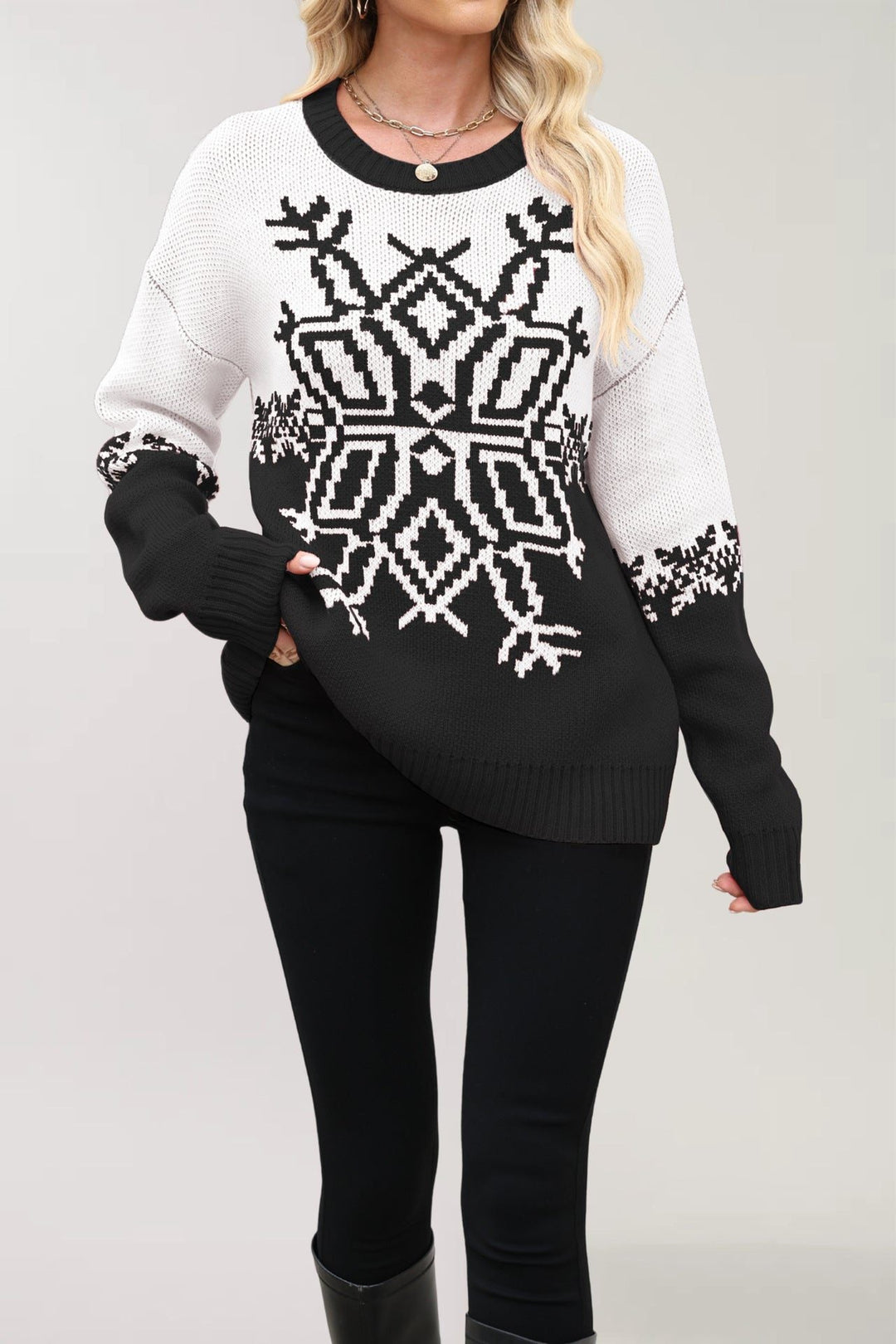 Rylee | Women’s Cute Christmas Snowflake Sweater