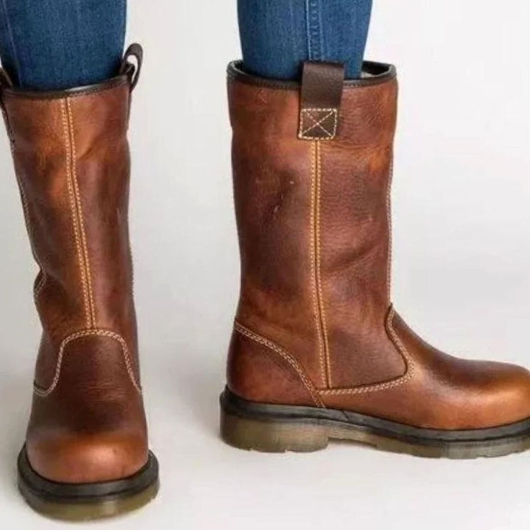 Maeve | Women’s Mid Calf Leather Winter Boots