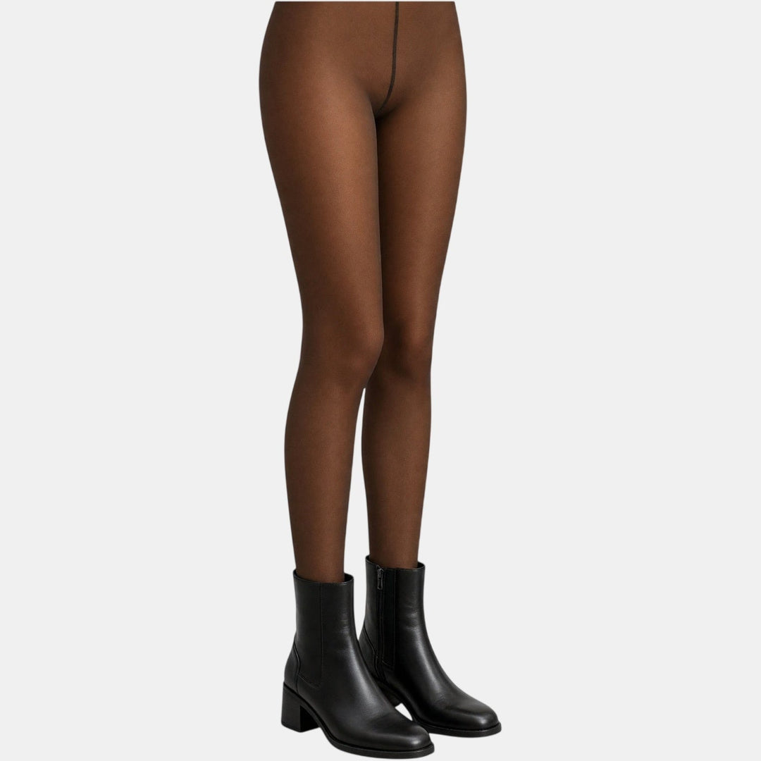 Tabitha | Women’s High Waisted Fleece Lined Sheer Thermal Tights