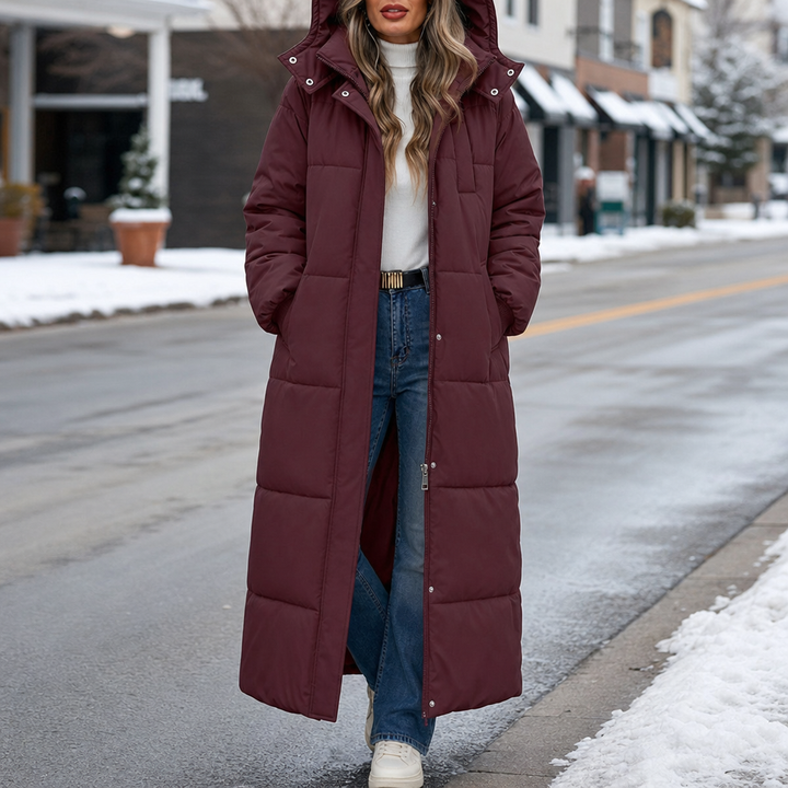 Brianna | Women’s Long Hooded Puffer Coat