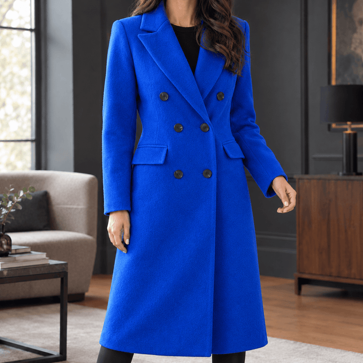 Rosalie | Women’s Wool Blend Double Breasted Maxi Coat