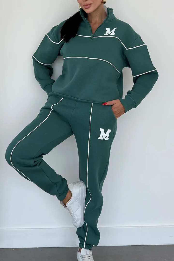 Aubrey | Women’s Half Zip Sweatshirt and Jogger Pants Sweat Set