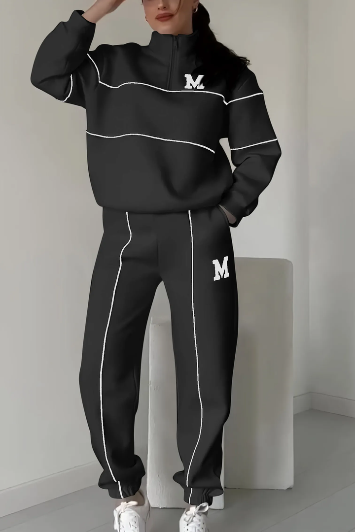 Aubrey | Women’s Half Zip Sweatshirt and Jogger Pants Sweat Set
