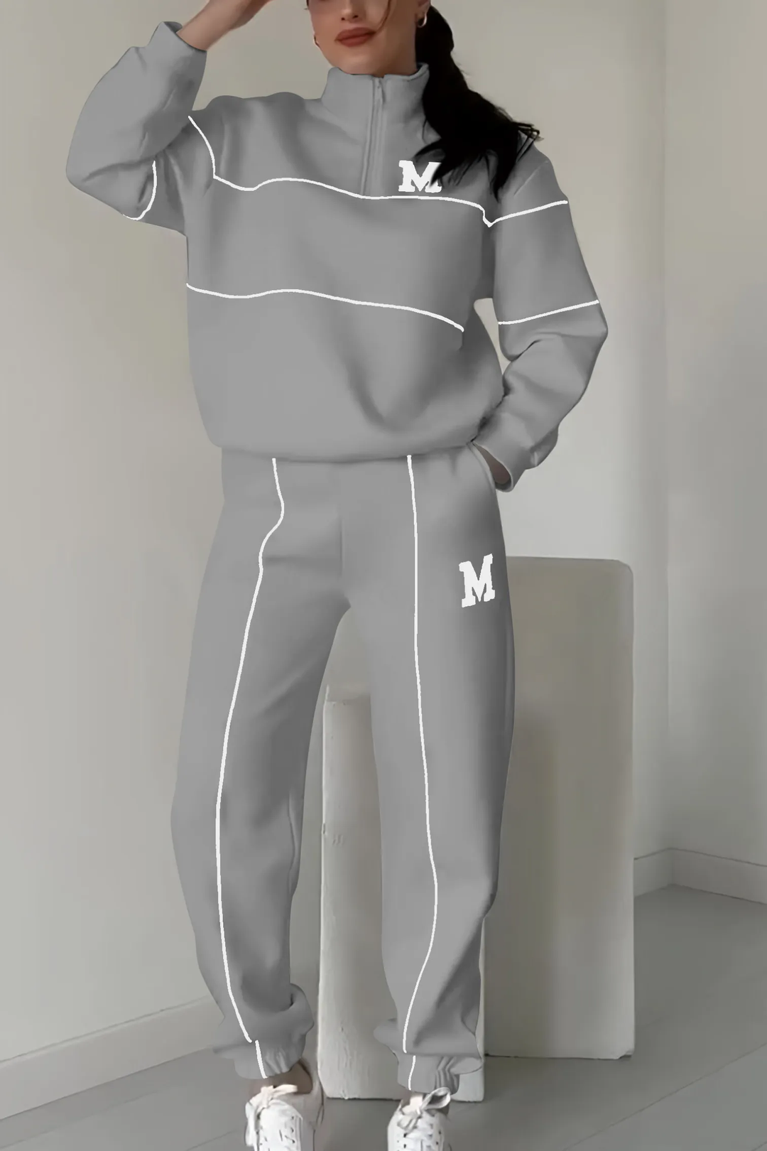 Aubrey | Women’s Half Zip Sweatshirt and Jogger Pants Sweat Set