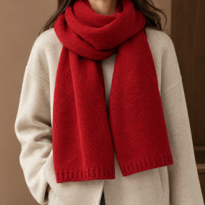 Harper | Women’s Thick Knit Scarf with Ribbed Ends