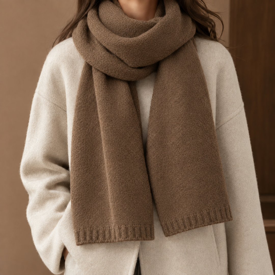 Harper | Women’s Thick Knit Scarf with Ribbed Ends