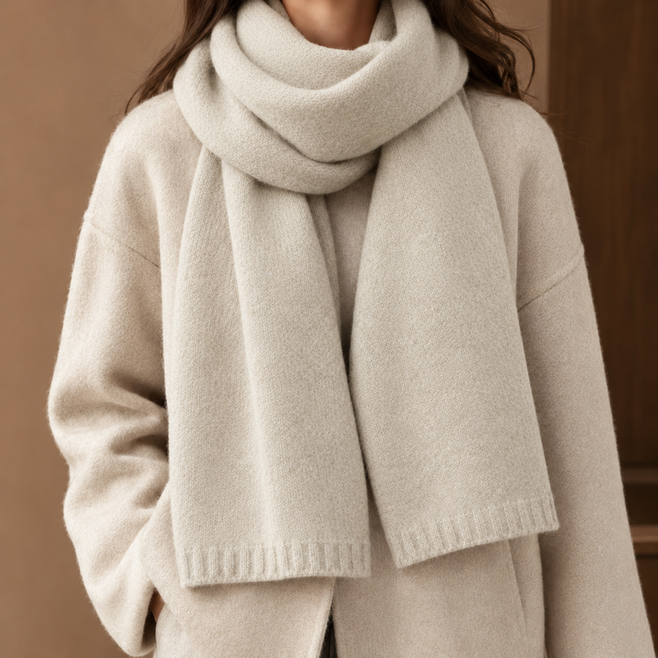 Harper | Women’s Thick Knit Scarf with Ribbed Ends