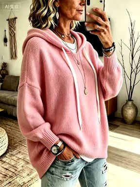 Greta | Women’s Oversized Knit Hoodie Sweater