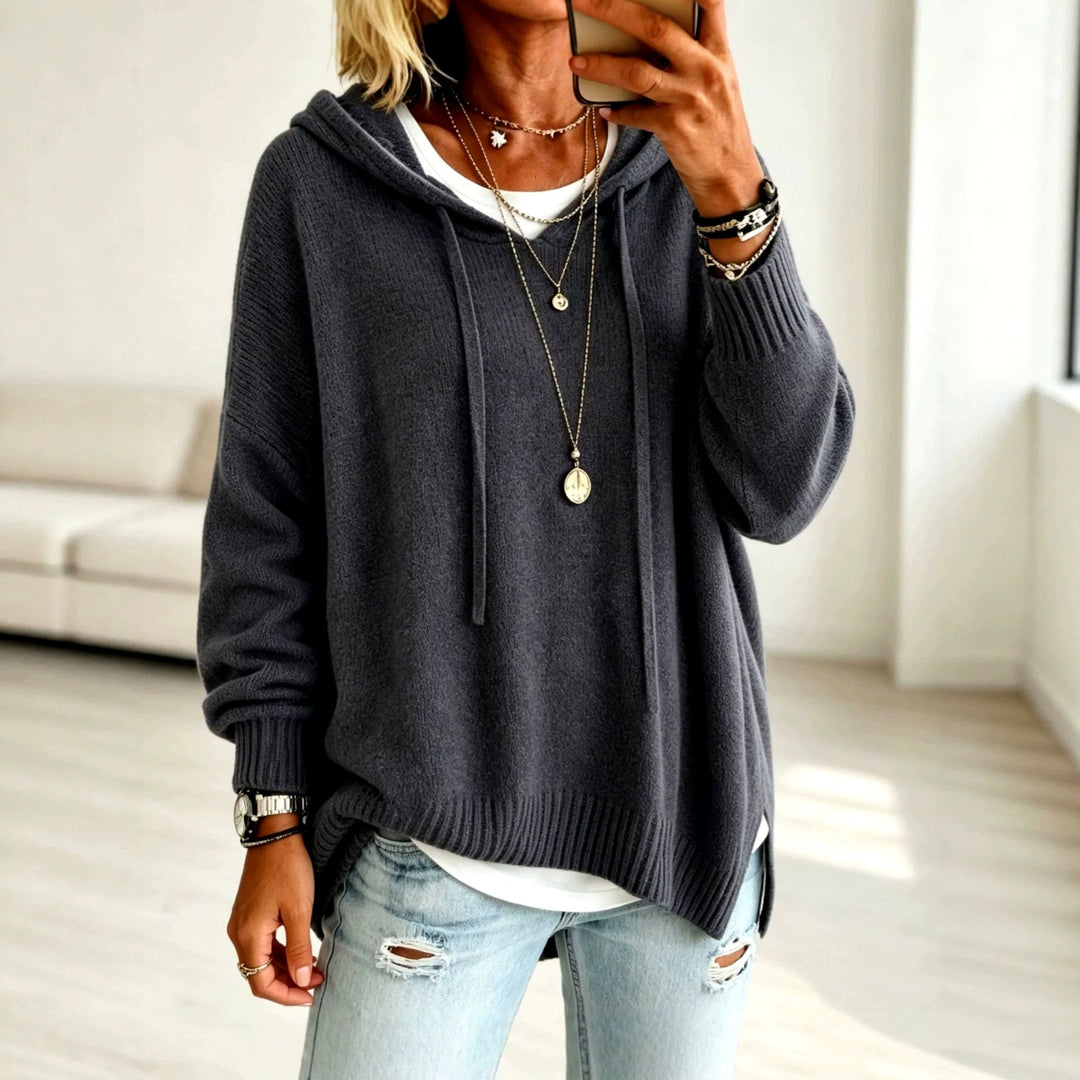 Greta | Women’s Oversized Knit Hoodie Sweater