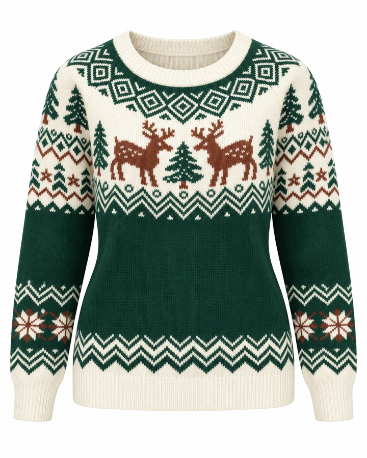 Lorraine | Women’s Reindeer Fair Isle Christmas Sweater