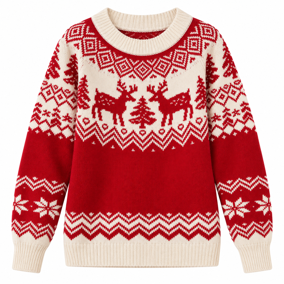 Lorraine | Women’s Reindeer Fair Isle Christmas Sweater