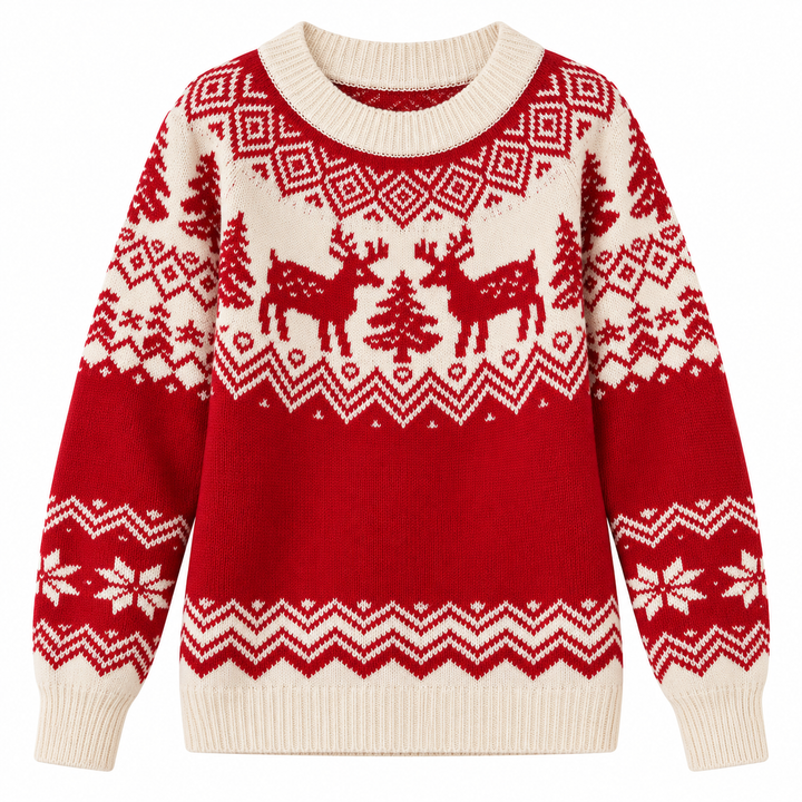 Lorraine | Women’s Reindeer Fair Isle Christmas Sweater