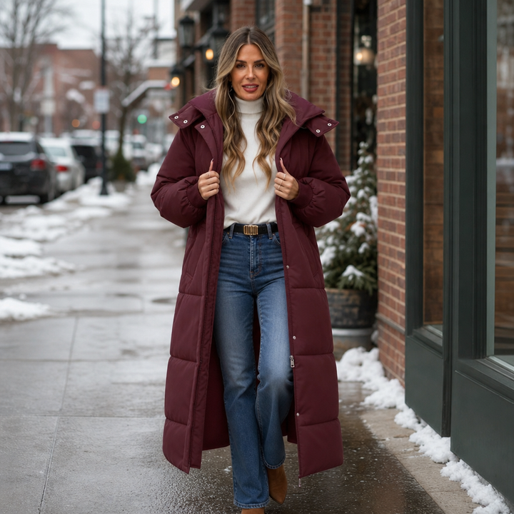 Brianna | Women’s Long Hooded Puffer Coat