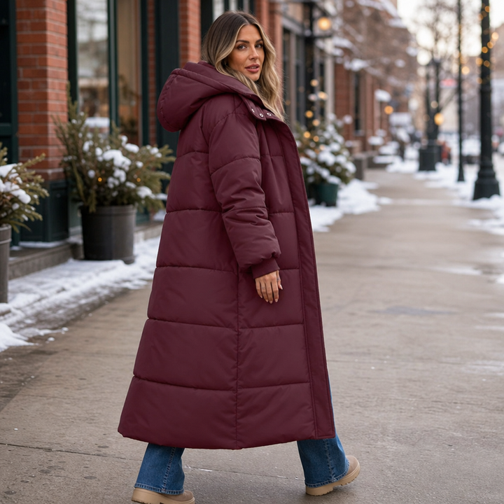Brianna | Women’s Long Hooded Puffer Coat