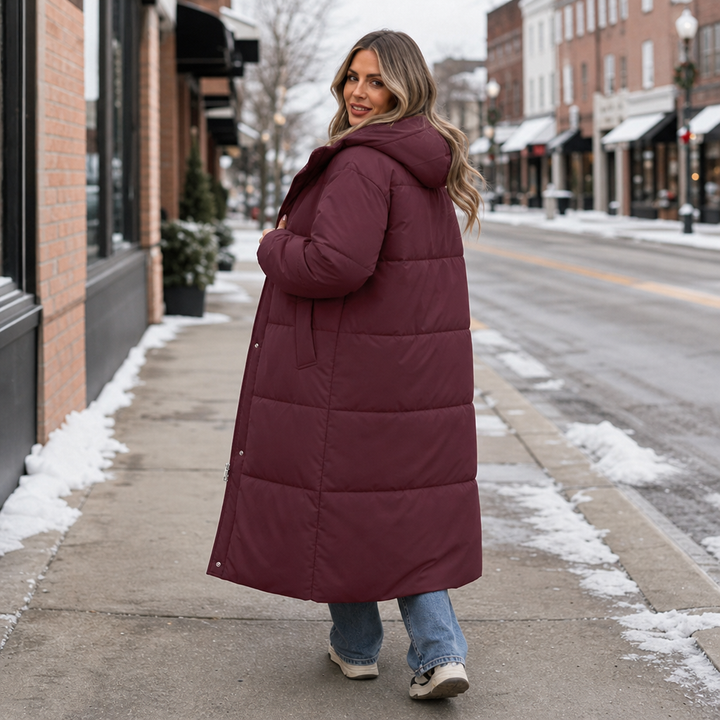 Brianna | Women’s Long Hooded Puffer Coat