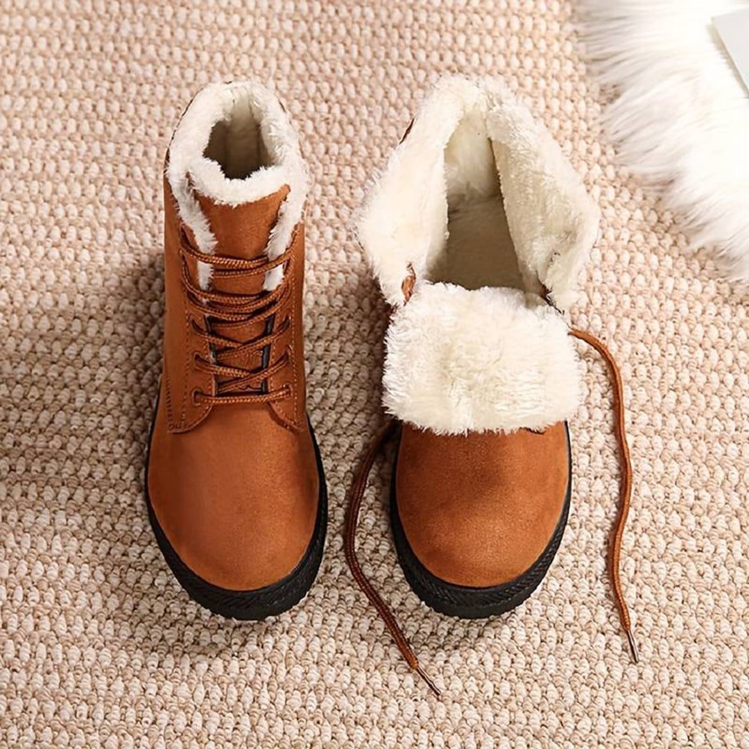 Lucia | Women's Fleece Lined Lace Up Ankle Boots