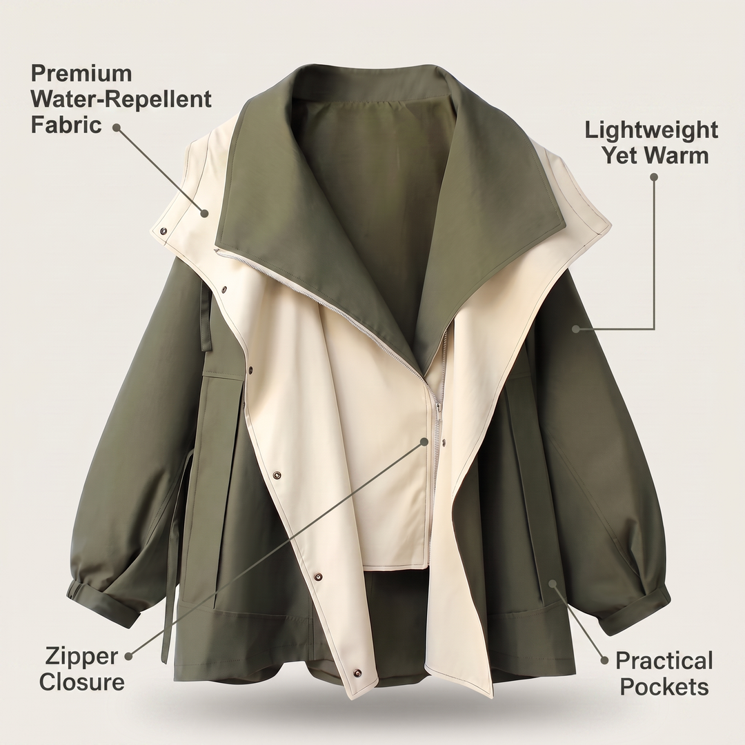Beatrix | Women's Oversized Utility Jacket with Wide Collar