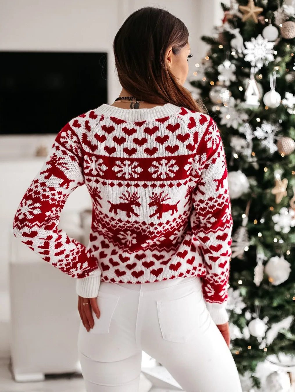 Winnie | Women’s Nordic Fair Isle Christmas Crew Neck Sweater