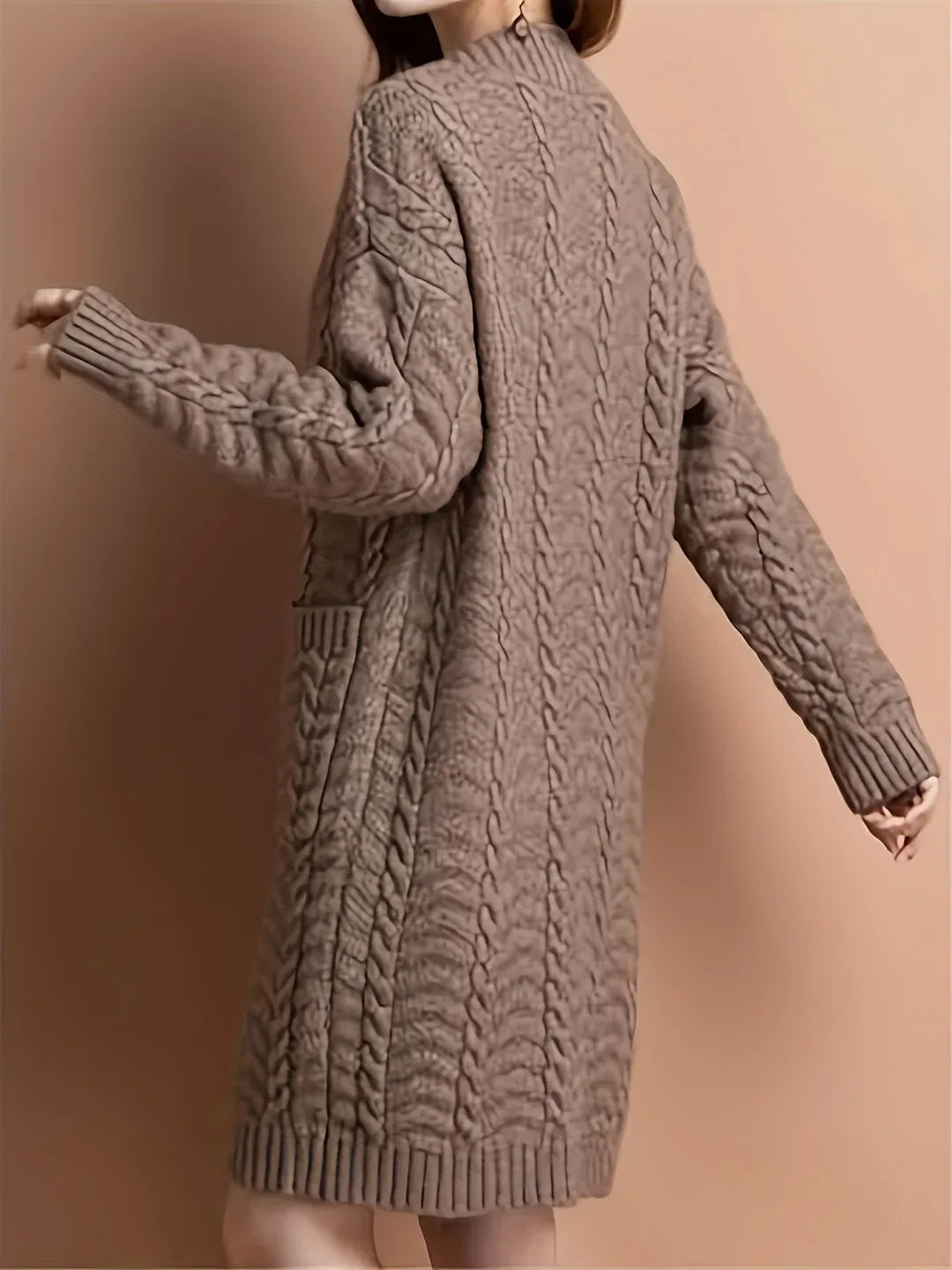Alba | Women’s Long Cable Knit Cardigan