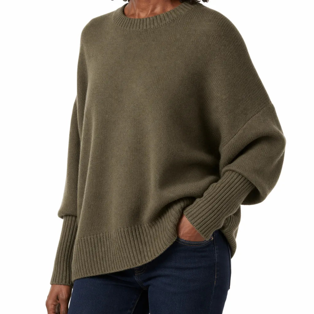 Rhiannon | Women’s Oversized Crew Neck Knit Sweater