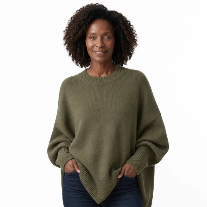 Rhiannon | Women’s Oversized Crew Neck Knit Sweater