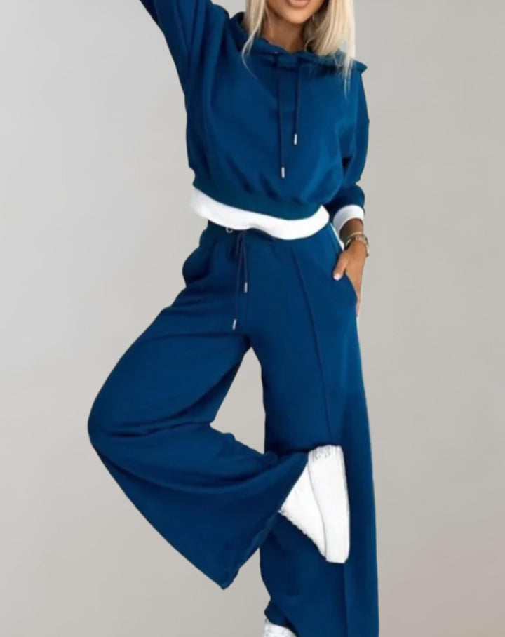 Sasha | Women’s Hoodie Wide Leg Sweatpants Set