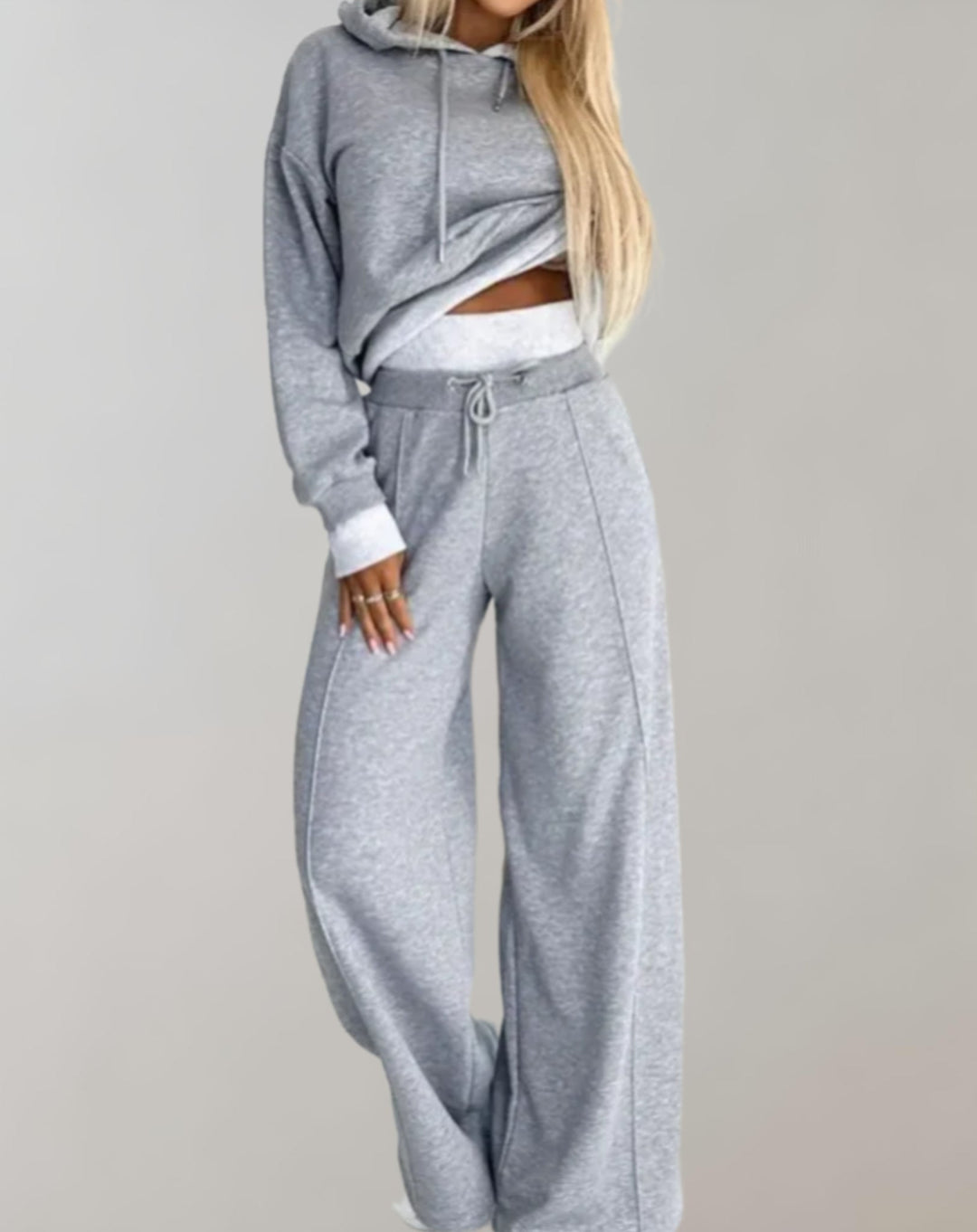Sasha | Women’s Hoodie Wide Leg Sweatpants Set