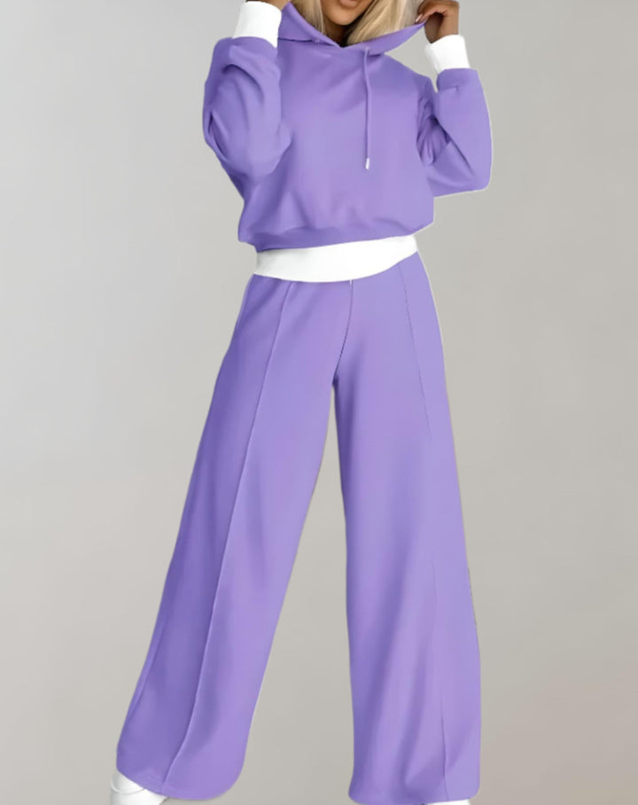 Sasha | Women’s Hoodie Wide Leg Sweatpants Set
