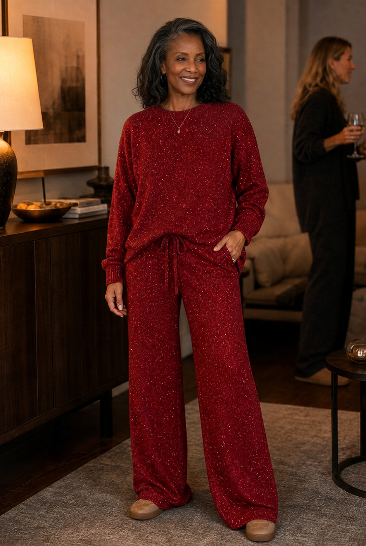 Noelia | Women’s Sparkle Sweater Pants Set