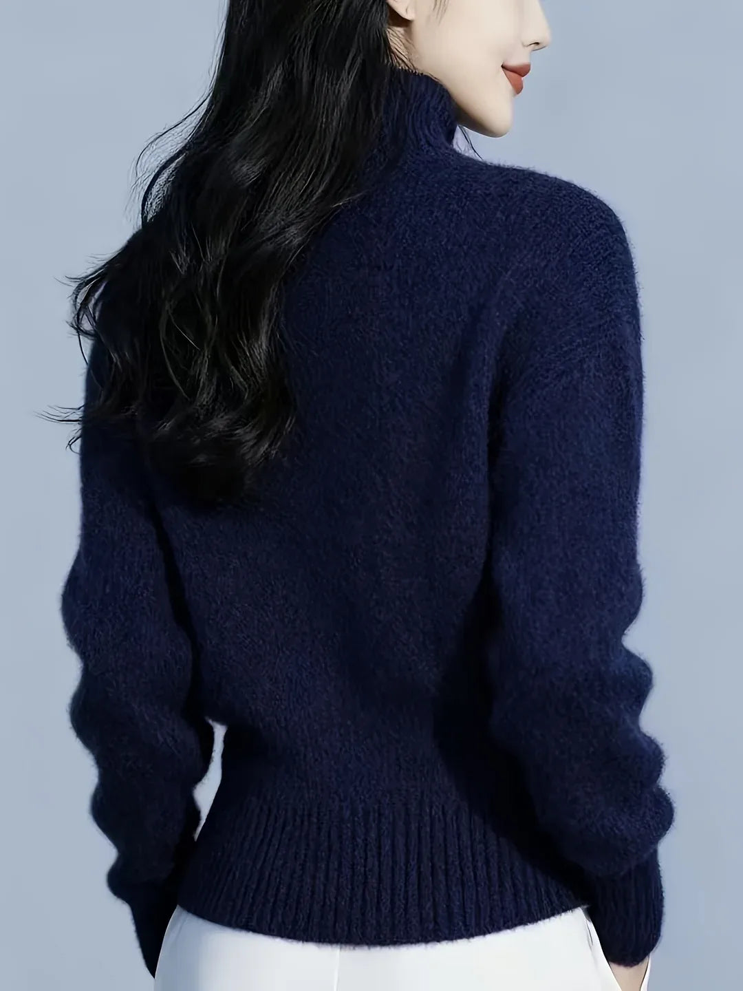 Odette | Women’s Fitted High Neck Knit Cardigan