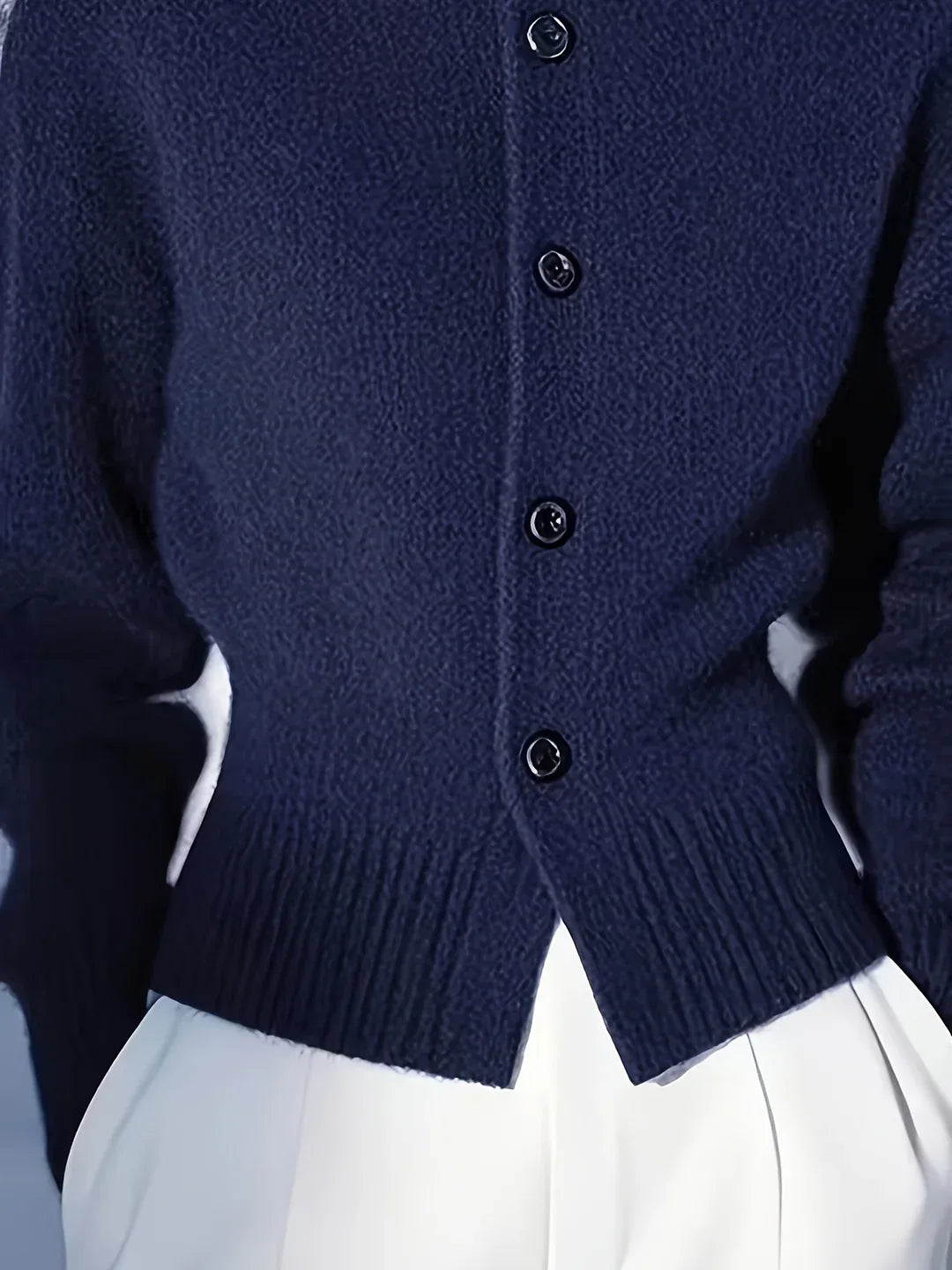 Odette | Women’s Fitted High Neck Knit Cardigan