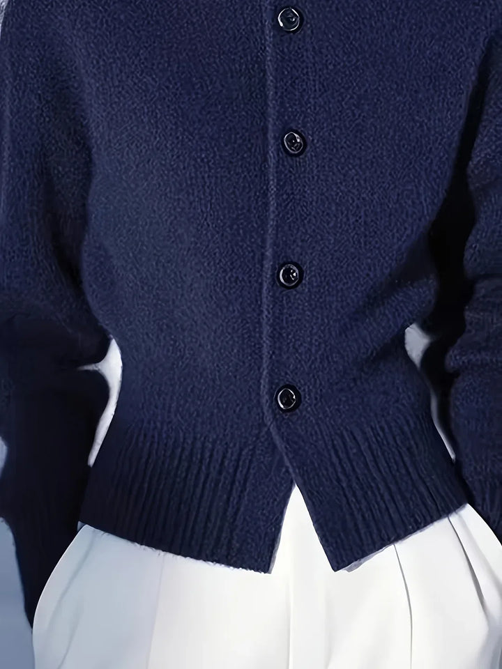 Odette | Women’s Fitted High Neck Knit Cardigan