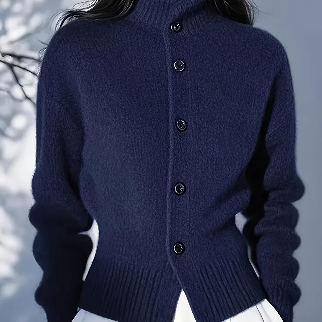 Odette | Women’s Fitted High Neck Knit Cardigan