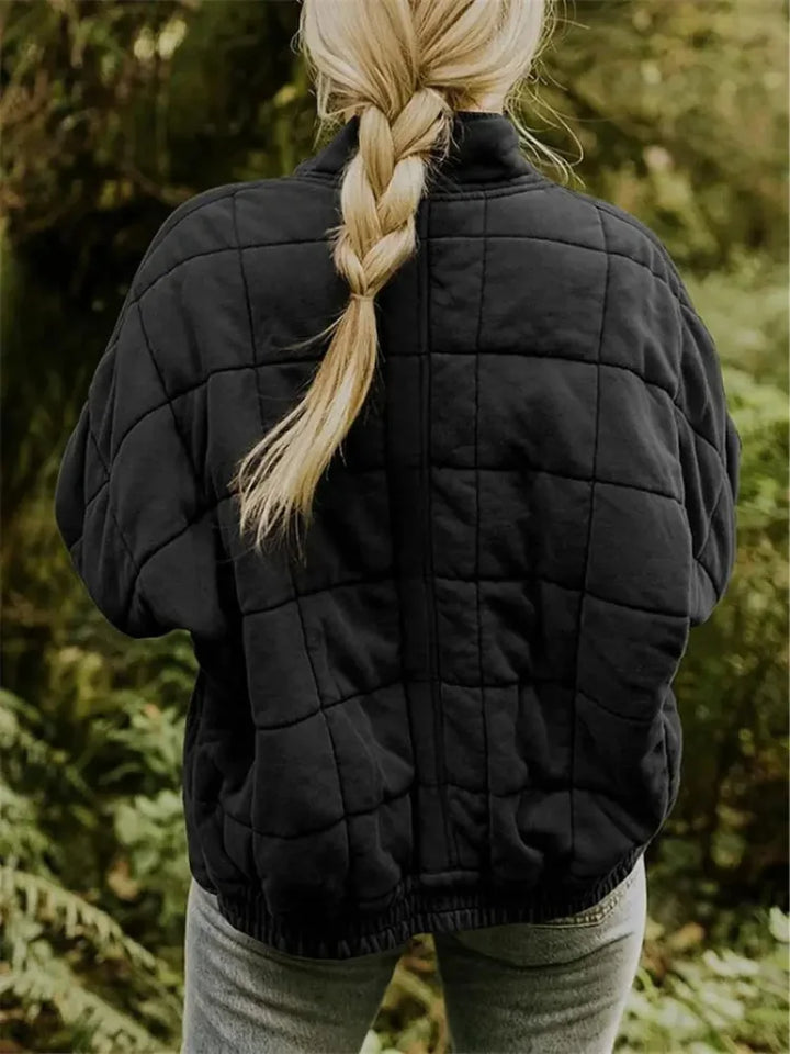 Caroline | Women's Oversized Quilted Jacket with Stand Collar