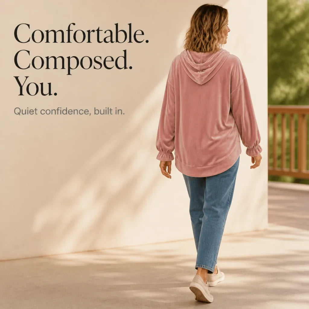 Rita | Women's Drawstring Hoodie with Gathered Cuffs