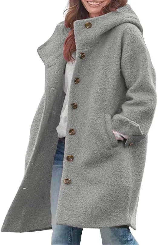 Hester | Women’s Long Hooded Teddy Coat