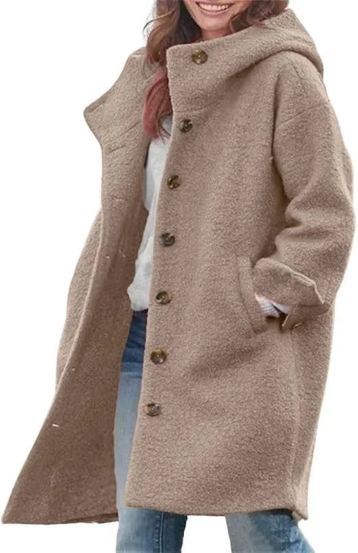 Hester | Women’s Long Hooded Teddy Coat