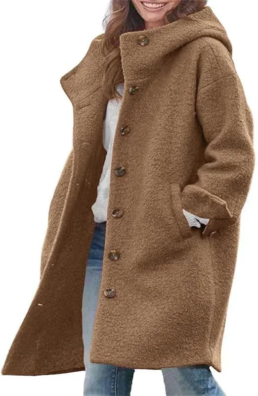 Hester | Women’s Long Hooded Teddy Coat